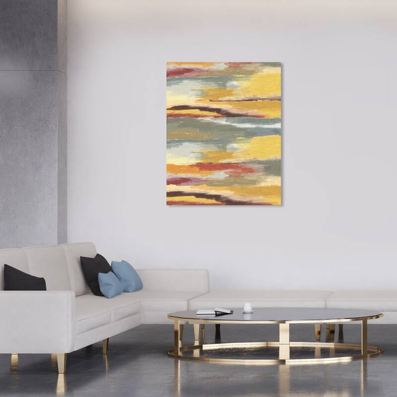 Wynwood Studio Canvas Abstract Coastal Sand Color Palette Gold Modern & Contemporary Wall Art Canvas Print - 30 x 36
