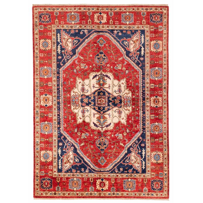ECARPETGALLERY Hand-knotted Aryana Red Wool Rug - 5'8 x 7'10