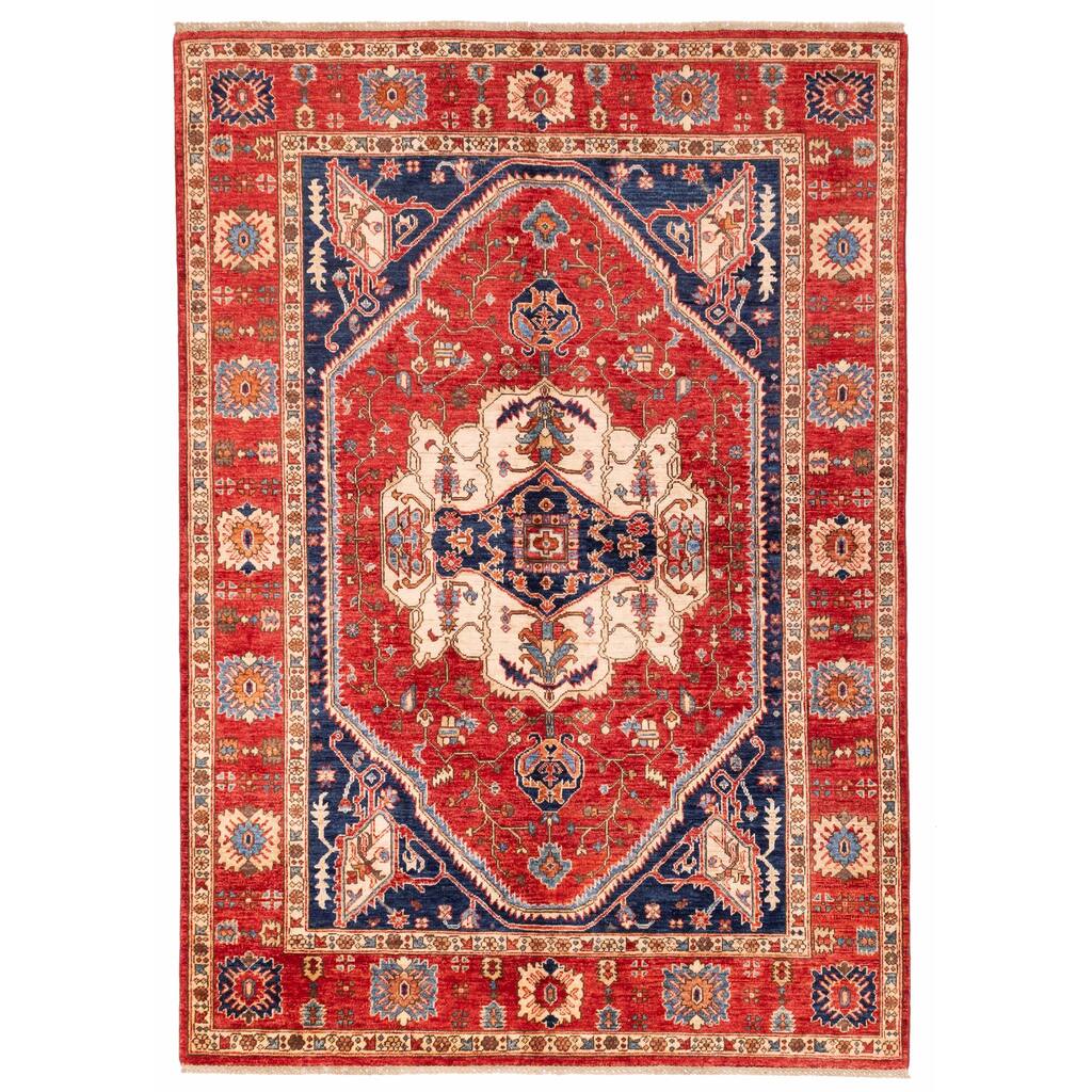 ECARPETGALLERY Hand-knotted Aryana Red Wool Rug - 5'8 x 7'10