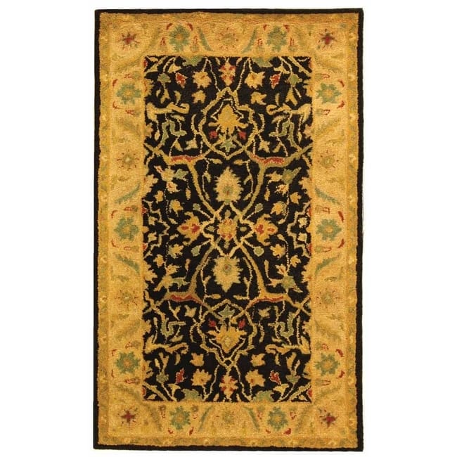 SAFAVIEH Handmade Antiquity Loana Traditional Oriental Wool Rug - 3' x 5' - Black