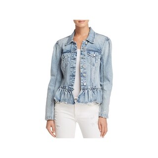 blanknyc peplum denim jacket