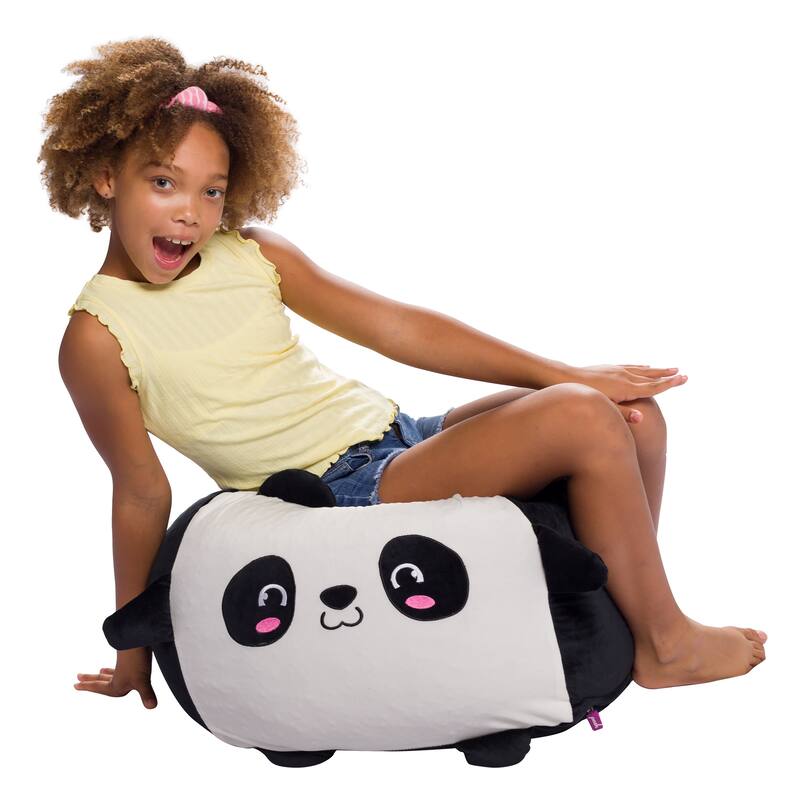Stuffed Animal Storage Bean Bag Chair Cover only for Kids, Toy Holder