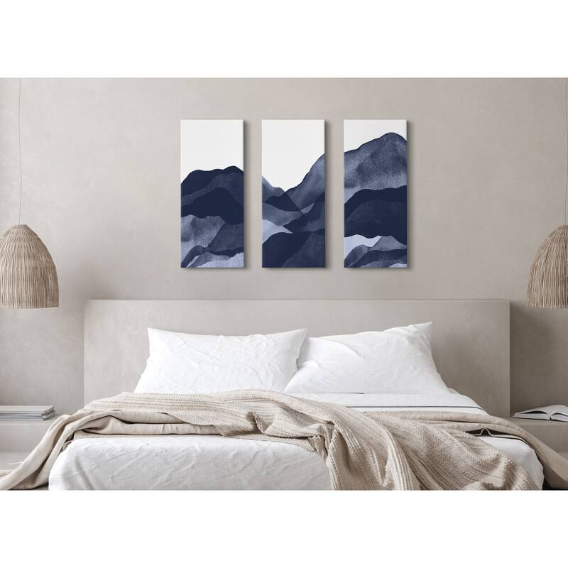 Kate and Laurel Mountain Range Canvas Wall Art Set by Amy Lighthall