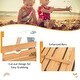 preview thumbnail 5 of 8, Gymax Kids Large Wooden Sandbox Outdoor Cedar Sandpit with 2 Bench