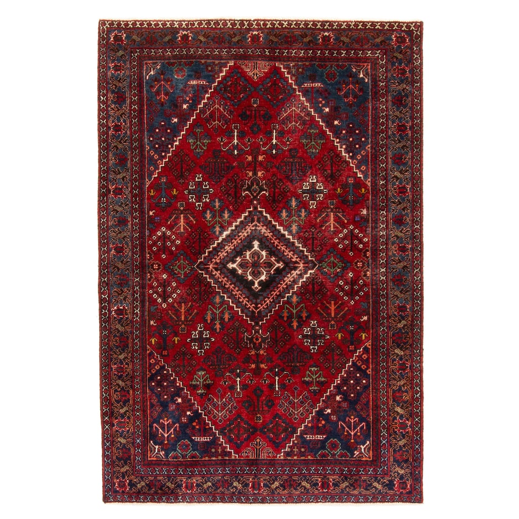 ECARPETGALLERY Hand-knotted Anatolian Red Wool Rug - 4'3 x 6'5