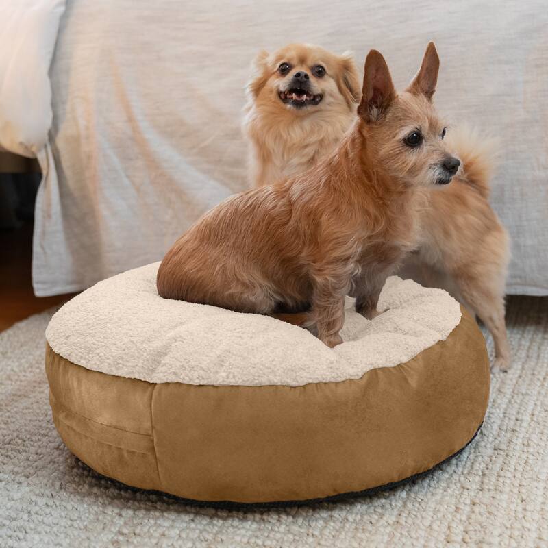 Jaxx Robbi Dog Bed Premium Synthetic-Fur Memory Foam Bean Bag Bed