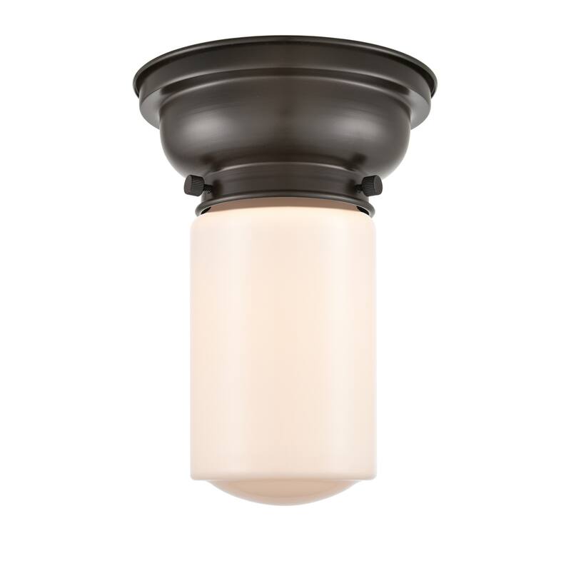 Innovations Lighting Dover 6" Wide Convertible Flush Mount Ceiling - Oil Rubbed Bronze / Matte White