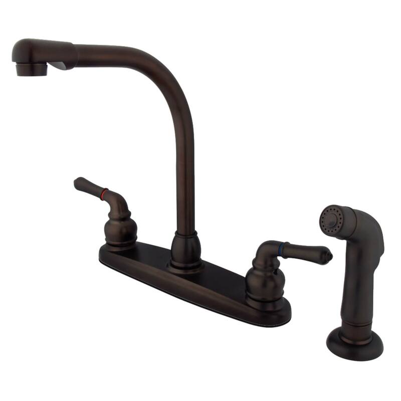 Kingston Brass Magellan Centerset Kitchen Faucet with Metal Lever - Oil Rubbed Bronze
