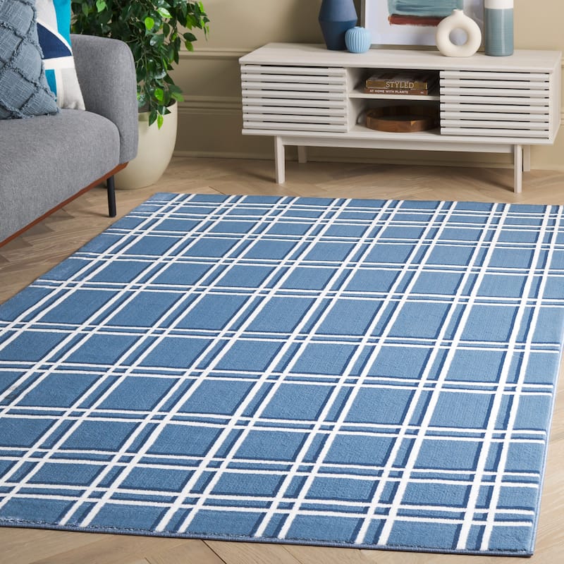 SAFAVIEH Groove Uladzmir Modern & Contemporary Rug - 8' x 10' - Blue/Ivory