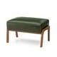 preview thumbnail 36 of 50, Glitzhome 24.5"W Leatherette Accent Stool With Walnut Rubberwood Legs