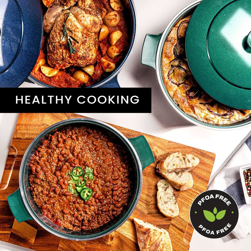 Granitestone Dutch Oven 5 Qt Nonstick Cooking Pot With Lid