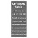 preview thumbnail 1 of 12, Stupell Bathroom Rules Leave It Clean Canvas Wall Art Design By Julia Frost 10 x 24