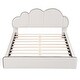 preview thumbnail 4 of 13, Beige Queen Size Soft Upholstered Platform Bed for Kids
