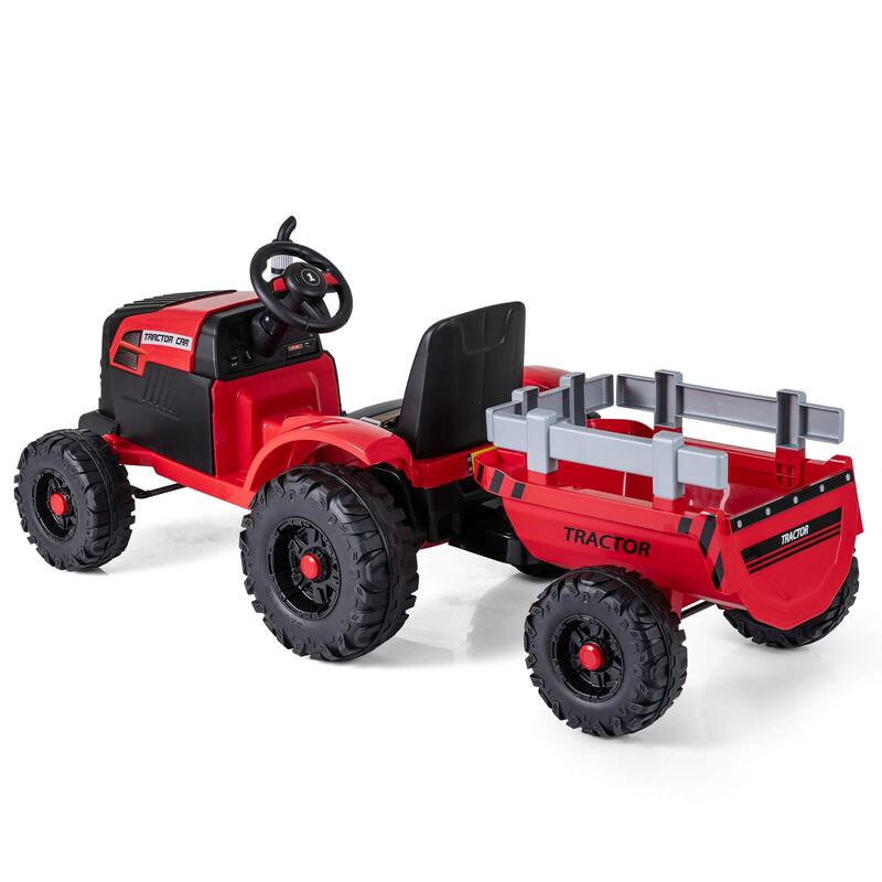 Costway 24V Ride On Tractor for Kids with Detachable Trailer Remote - See Details