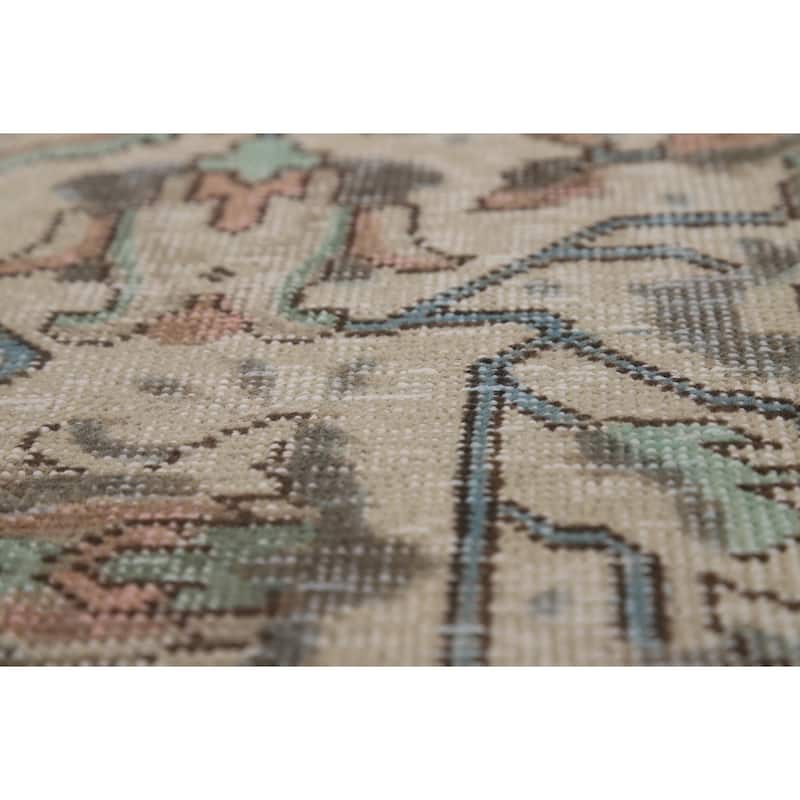 Geometric Tabriz Persian Area Rug Bedroom Handmade Wool Carpet - 8'0"x 11'0"