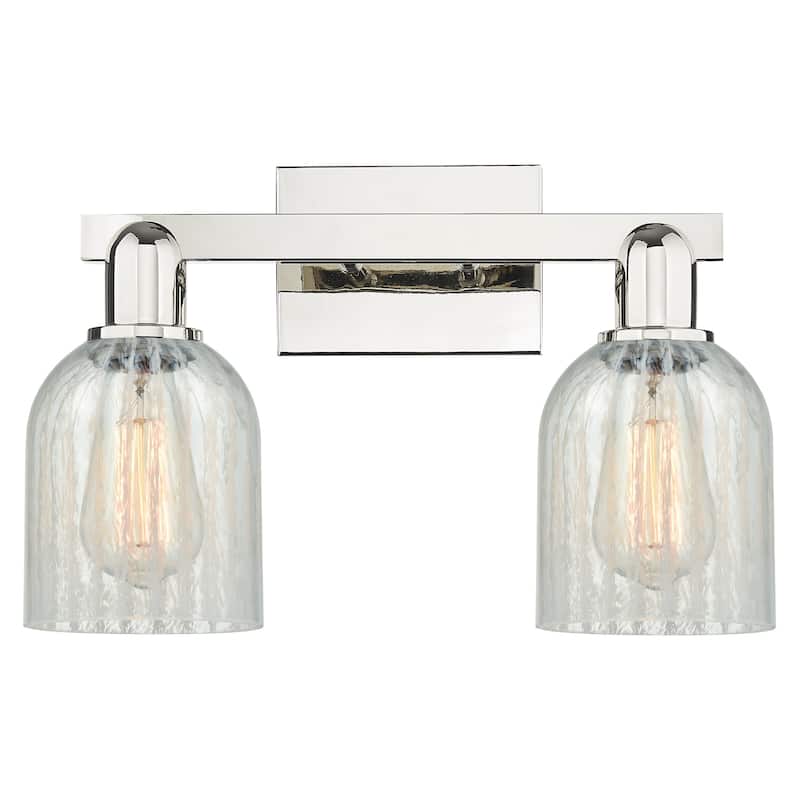 Innovations Lighting 716-2W-11-16 Caledonia Vanity Caledonia 2 Light - Polished Nickel / Mouchette