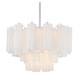 preview thumbnail 1 of 9, Crystorama Lighting Group ADD-308-WH Addis 9 Light 22" Wide Waterfall Polished Chrome