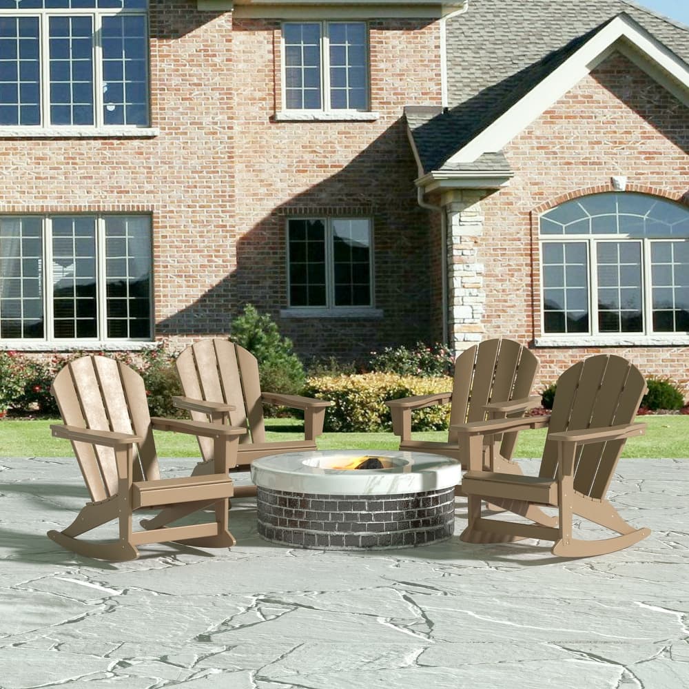 Laguna Hdpe All Weather Outdoor Patio Rocking Chair (Set of 4)