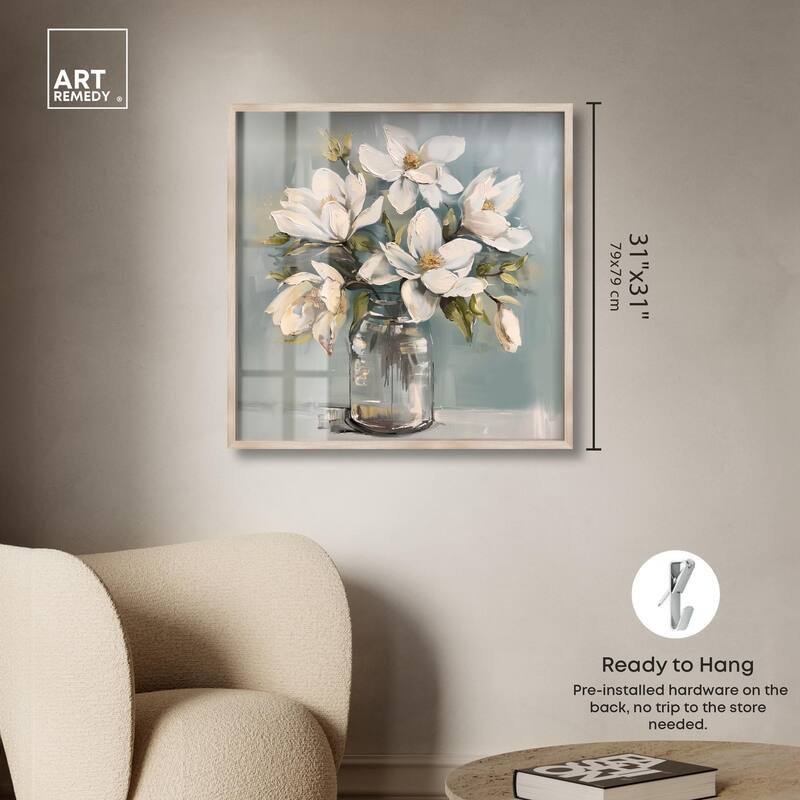 Prismatic Floral and Jar Shadowbox by Art Remedy