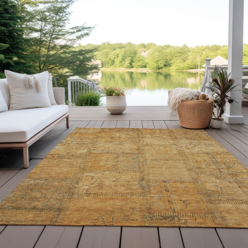 Machine Washable Indoor/ Outdoor Chantille Boho Traditional Rug