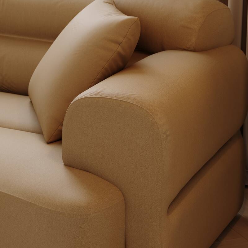 110 Inch Sofa Couch 3-5 Seater Sleeper with Soft Armrest 3 Pillows