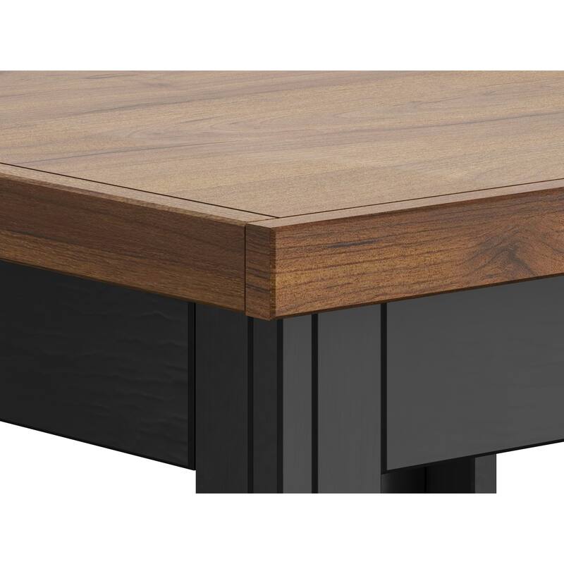Bridgevine Home Modern Farmhouse 24 inch Side Table, No Assembly Required, Two-Tone Finish