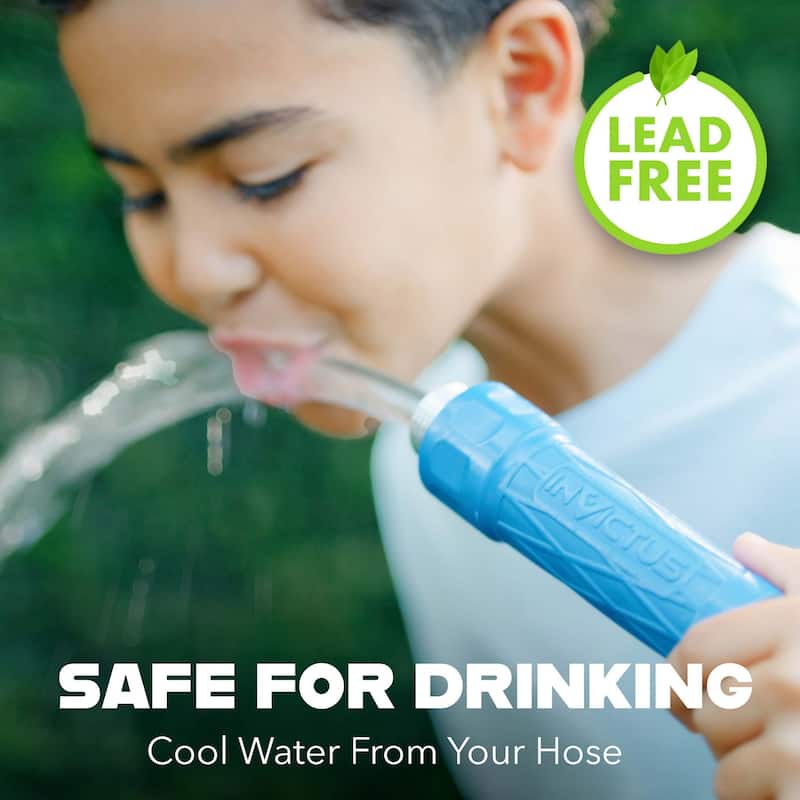 Invictus Heavy Duty Garden Hose with 10-Function Spray Nozzle - Lightweight, Kink-Free, 400 PSI High Pressure Hose