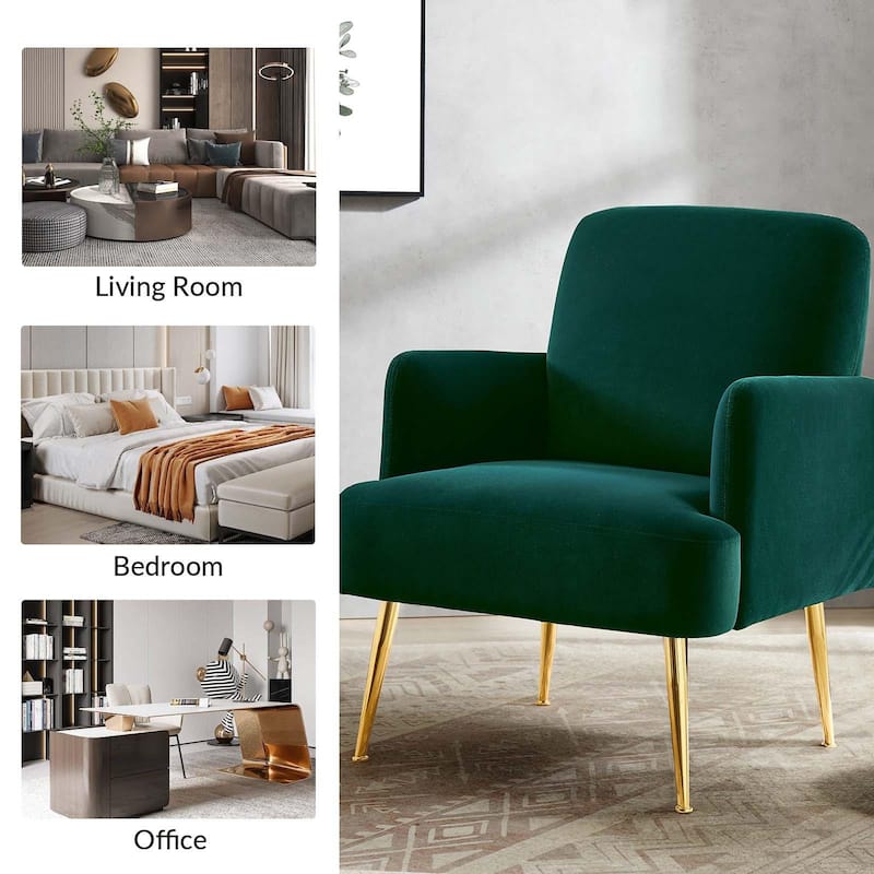 Ferrera Comfy Accent Armchair with Recessed Arms Set of 2