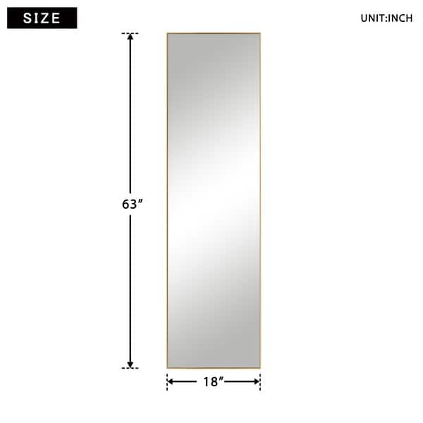 dimension image slide 15 of 26, Full Length Wall Mirror Large Standing Floor Mirror