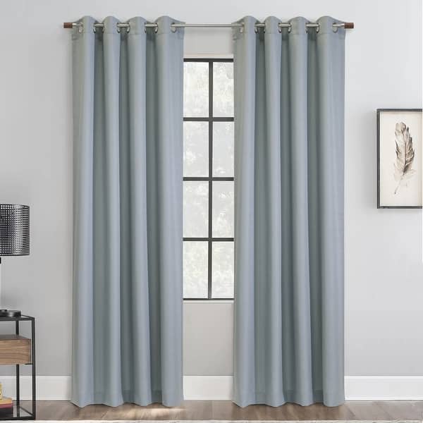 slide 2 of 6, Jamie Light Filtering Grommet Curtain Panel Blue - 52" x 63"