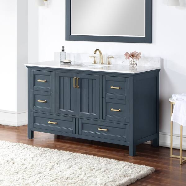 slide 2 of 13, Altair Isla 60" Bathroom Vanity in Classic Blue with Countertop,no Mirror - 60 in.