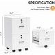 preview thumbnail 2 of 44, 2-Drawer Rolling Wood File Cabinet with Lock