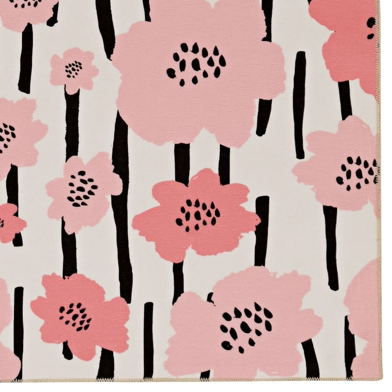 Laurel Machine Washable Floral Area Rug
