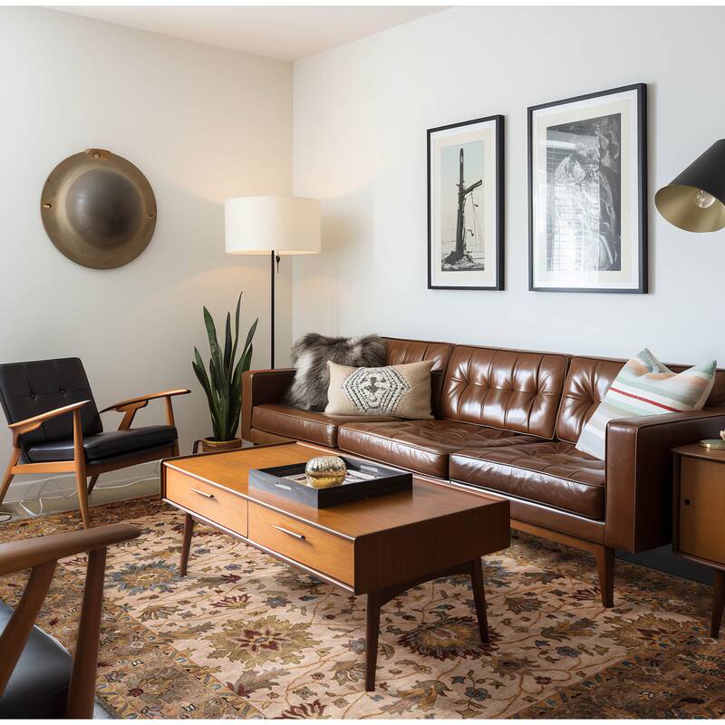 ECARPETGALLERY Hand-knotted Jules Serapi Beige, Ivory Wool Rug - 8'11 x 11'10