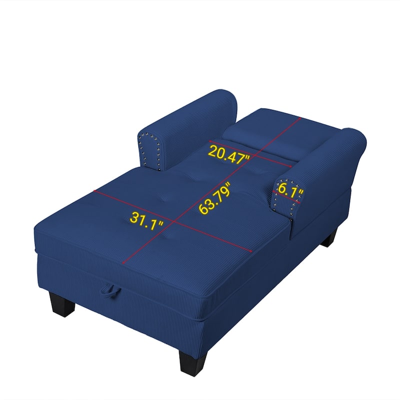 Chaise Lounge Indoor Sleeper Sofa Bed Chair Upholstered Lounge Chair