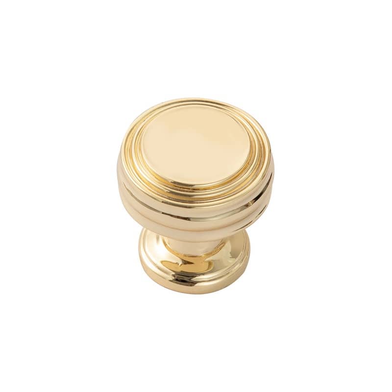 Utopia Alley Athen Cabinet Ring Pull Knob -Polished Gold Drawer Pull Knobs 1.19" - 10 pack - Polished Gold