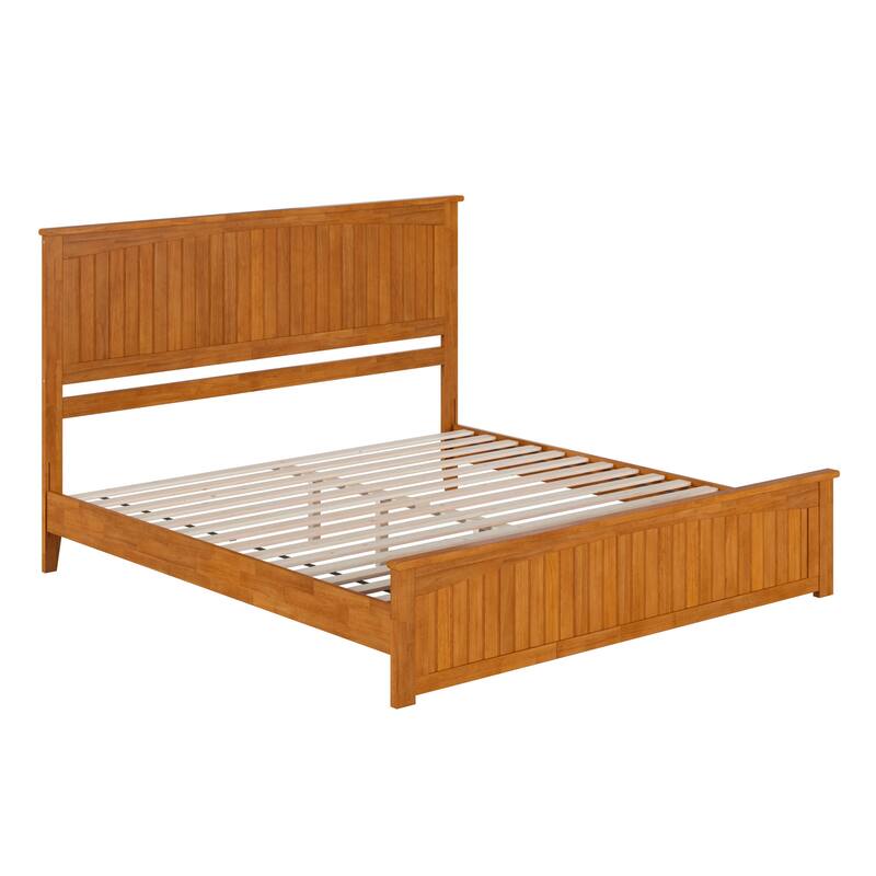 Naples Solid Wood Low Profile Platform Bed with Matching Footboard