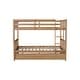 preview thumbnail 12 of 34, Rustic Style Full over Full Wood Bunk Bed with Guardrails and Ladder and Twin Size Trundle
