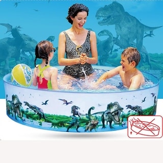 Kiddie Pools Round Plastic Pool,Toddler Baby Easy Non