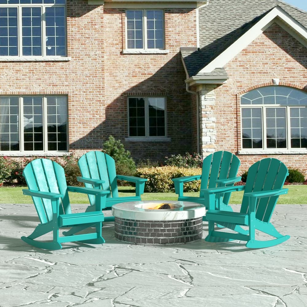 Laguna Hdpe All Weather Outdoor Patio Rocking Chair (Set of 4)