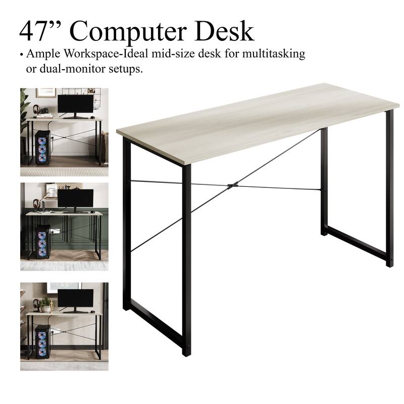 CraftPorch Modern 47-Inch Metal Computer Desk