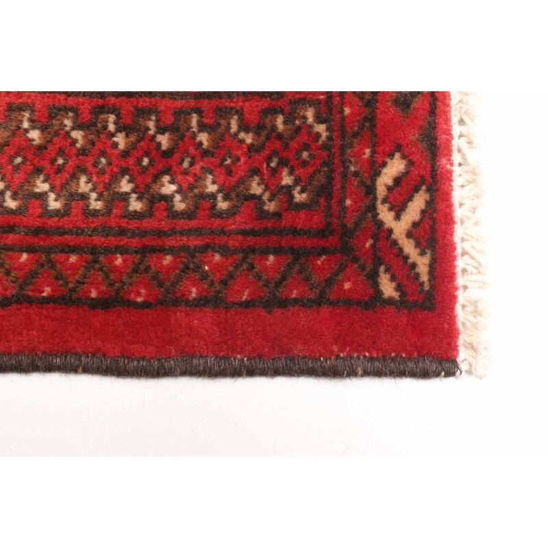 ECARPETGALLERY Hand-knotted Baluch Red Wool Rug - 3'3 x 4'10