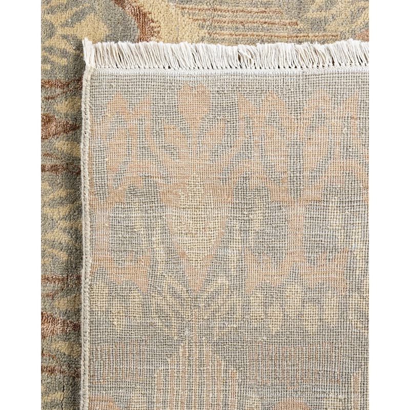 Ikat One-of-a-Kind Hand-Knotted Area Rug - Gray, 9' 1" x 12' 3" - 9' 1" x 12' 3"