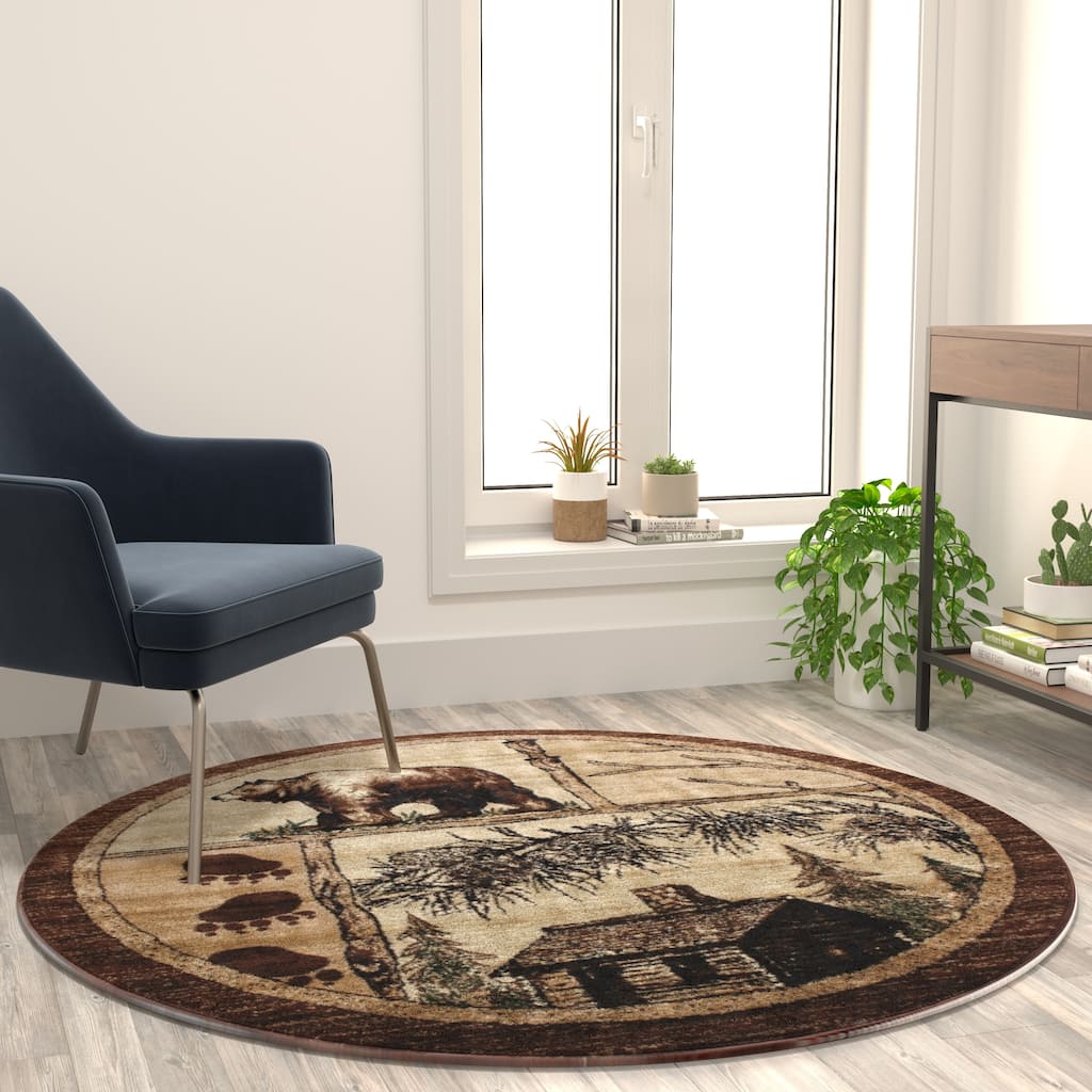 Wildlife Themed Plush Indoor Area Rug