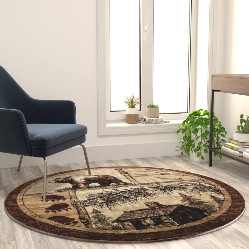 Wildlife Themed Plush Indoor Area Rug