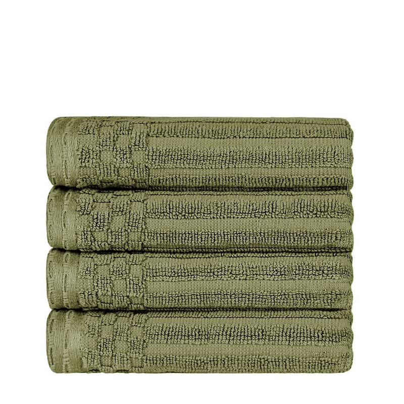 Superior Soho Ribbed Cotton Hand Towel Set of 4