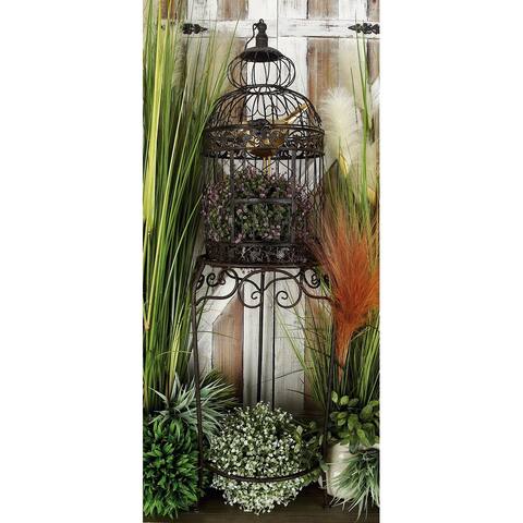 Black Iron Vintage Birdcage 47 x 14 x 14 - 14 x 14 x 47