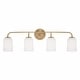 preview thumbnail 4 of 10, Lawson 4-light Bath/ Vanity Fixture w/ Soft White Glass