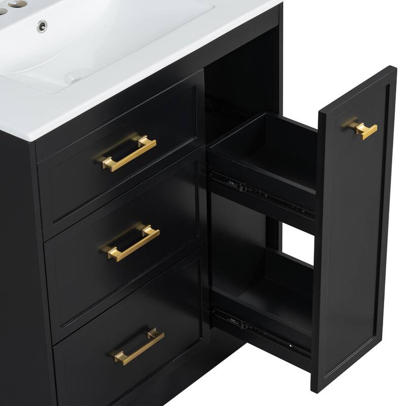 30" Bathroom Vanity Set with Three Drawers