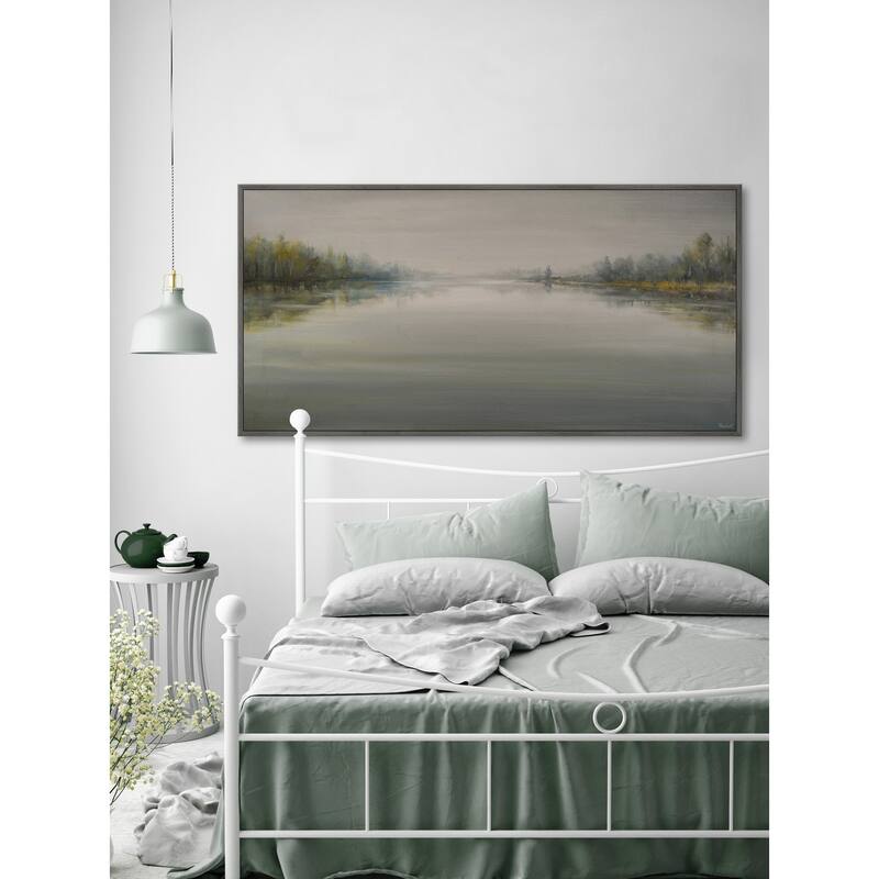 Placid and Tranquil Floater Framed Print on Canvas